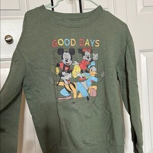 Disney Green Good Days Crew Neck Sweater
